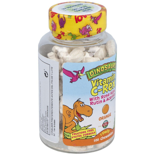 Vitamina C Rex 100 Dinosaurios Masticables Kal