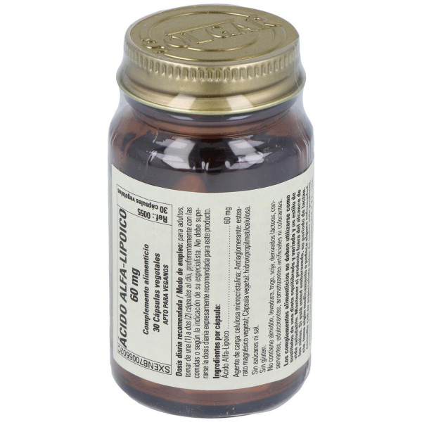 Solgar Ácido Alfa-Lipoico 60Mg 30Vcaps