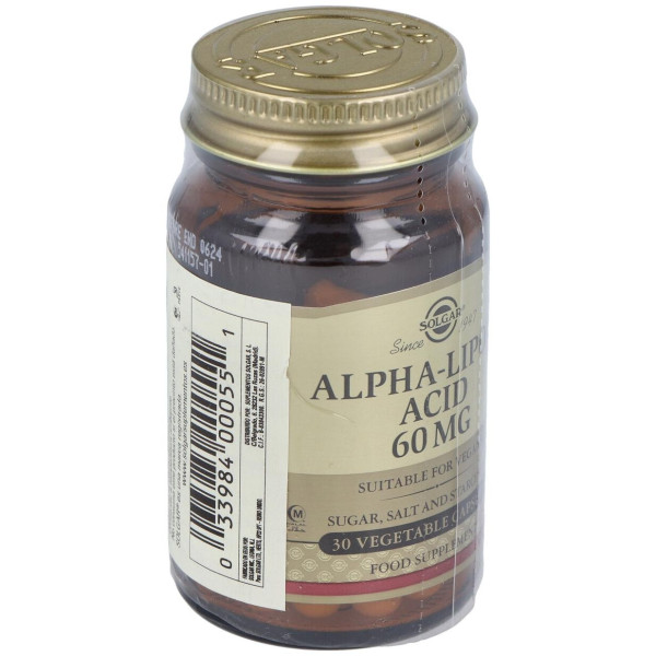 Solgar Ácido Alfa-Lipoico 60Mg 30Vcaps
