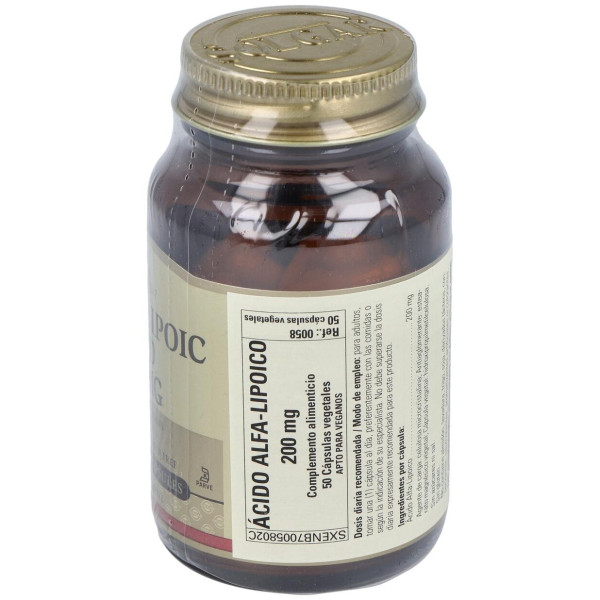 Acido Alfa Lipoico 200Mg. 50Vegicaps