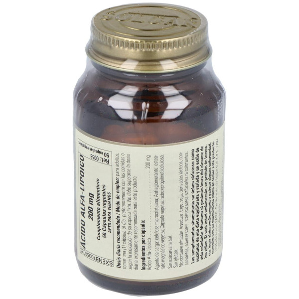 Acido Alfa Lipoico 200Mg. 50Vegicaps