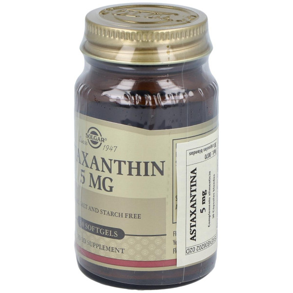 Complejo De Astaxantina 5Mg. 30Cap.Gel.Blanda