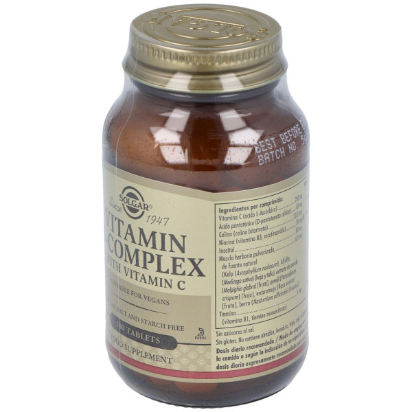 Solgar Vitamina B Complex Con Vitamina C 100 Comp.