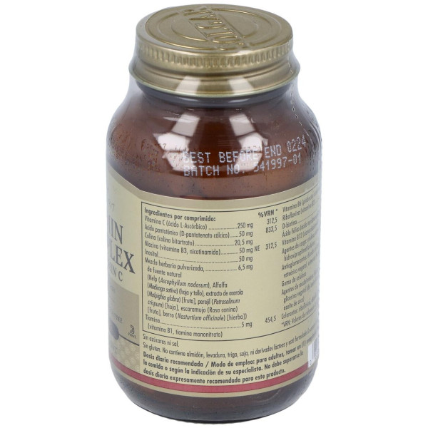 Solgar Vitamina B Complex Con Vitamina C 100 Comp.