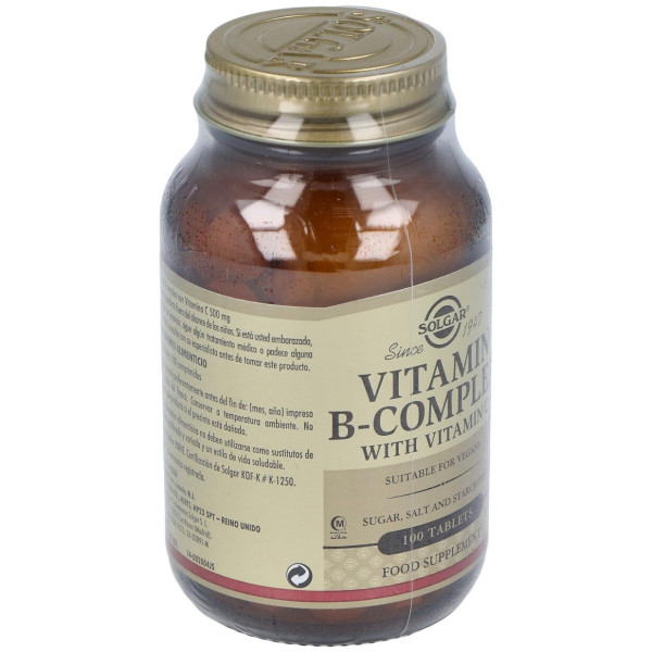 Solgar Vitamina B Complex Con Vitamina C 100 Comp.
