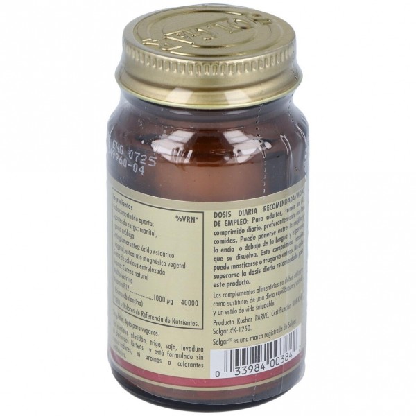 Vitamina B12 Cianocobalamina 1000Mcg. 100Comp.Mast