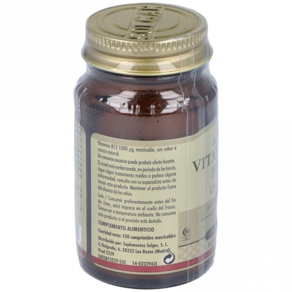 Vitamina B12 Cianocobalamina 1000Mcg. 100Comp.Mast