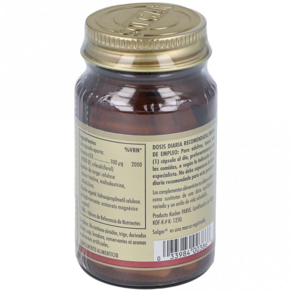 Solgar Vitamina D3 Colecalciferol 4000 Ui 100 Mcg 60 Vcaps