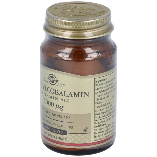 Solgar Metilcobalamina 1000Mcg 30 Comprimidos Masticables