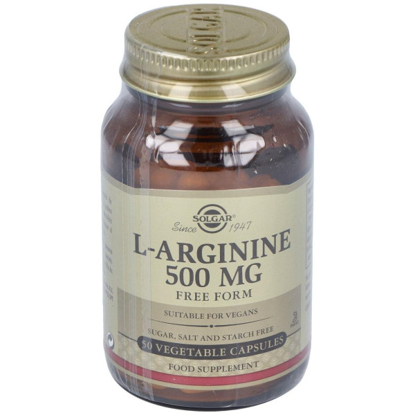 L-Arginina 500 Mg 50 Cápsulas Vegetales