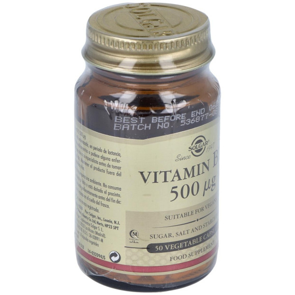 Vitamina B12 500 Mcg Cianocobalamina 50 Vcaps