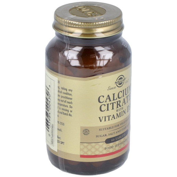 Solgar Citrato De Calcio Con Vitamina D3 60 Comprimidos