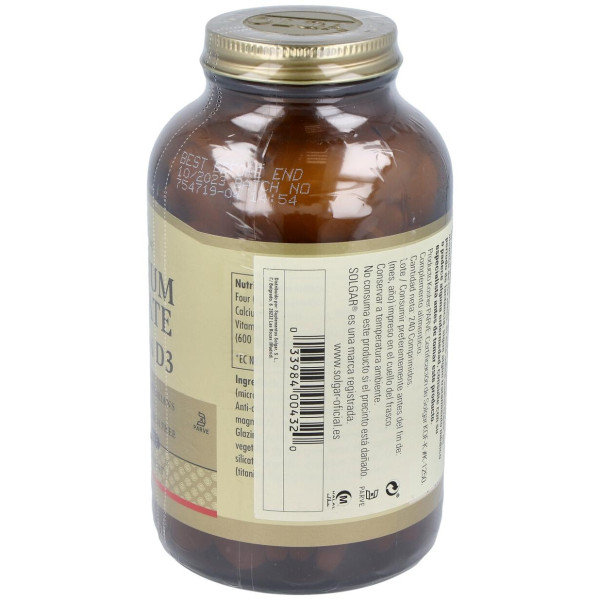 Solgar Citrato De Calcio Con Vitamina D3 240Comp