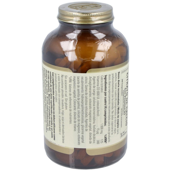 Solgar Citrato De Calcio Con Vitamina D3 240Comp