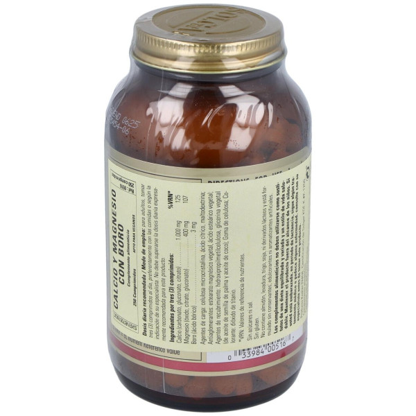 Solgar Calcio Y Magnesio Con Boro 250Comp