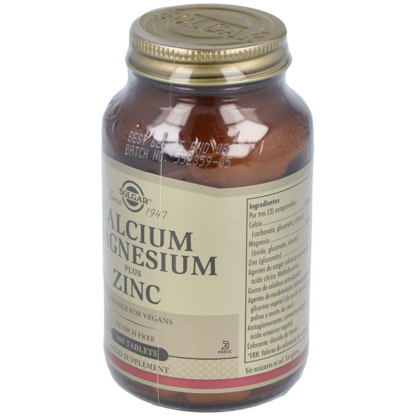 Solgar Magnesio Plus Zinc 100 Comprimidos