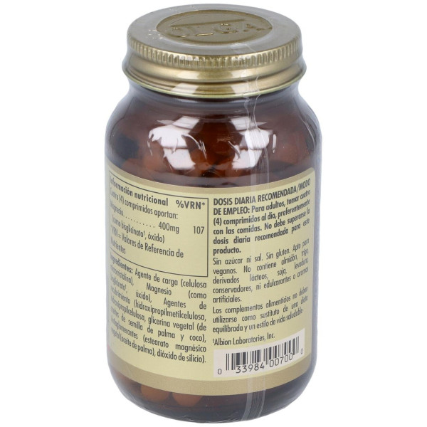 Solgar Magnesio Quelado 100 Comprimidos