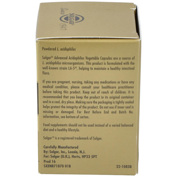 Solgar Acidophilus Avanzado 50Cap