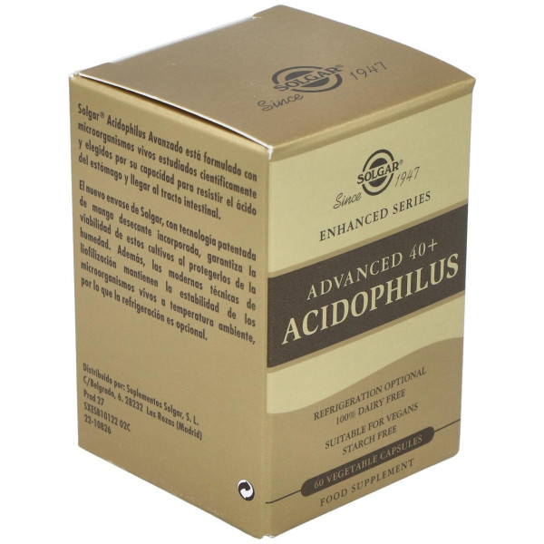 40 Plus Acidophilus Avanzado Cápsulas Vegetales 60 U