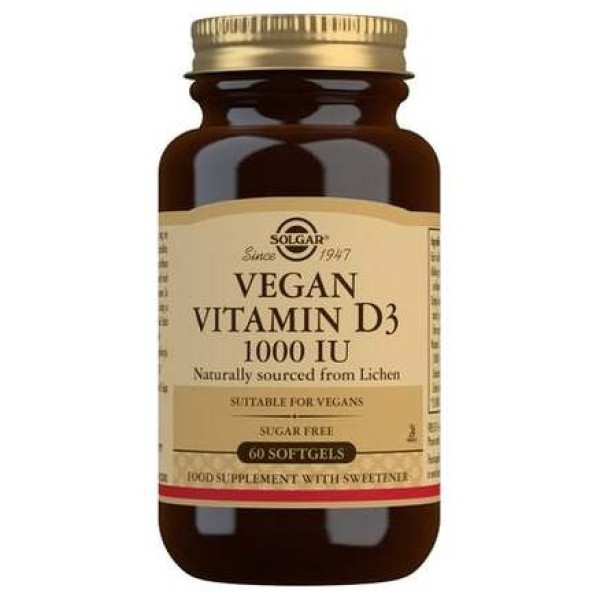Vitamina D3 Vegana 1000Ui Cápsulas Blandas 60 U