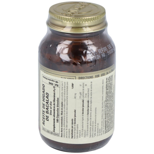 Aceite Higado De Bacalao (Cod Liver Oil)100Cap.B