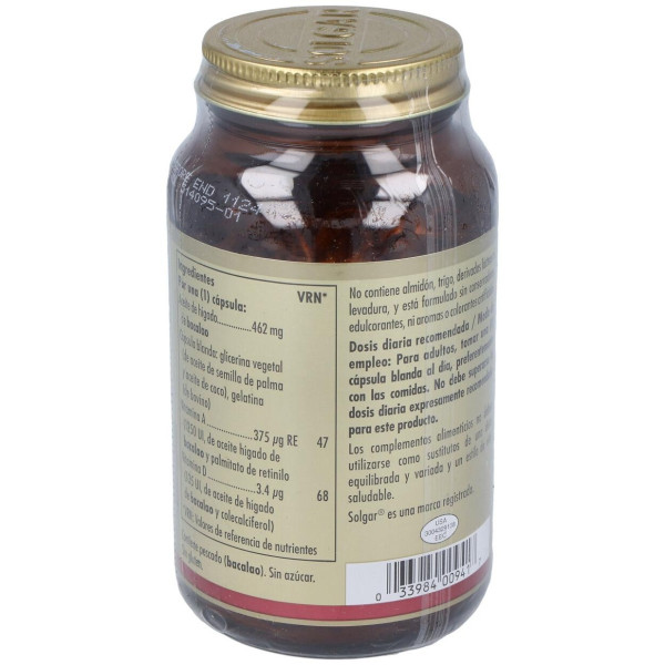 Aceite Higado De Bacalao (Uno Al Dia)250Cap.Blanda