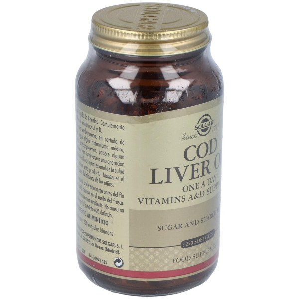 Aceite Higado De Bacalao (Uno Al Dia)250Cap.Blanda