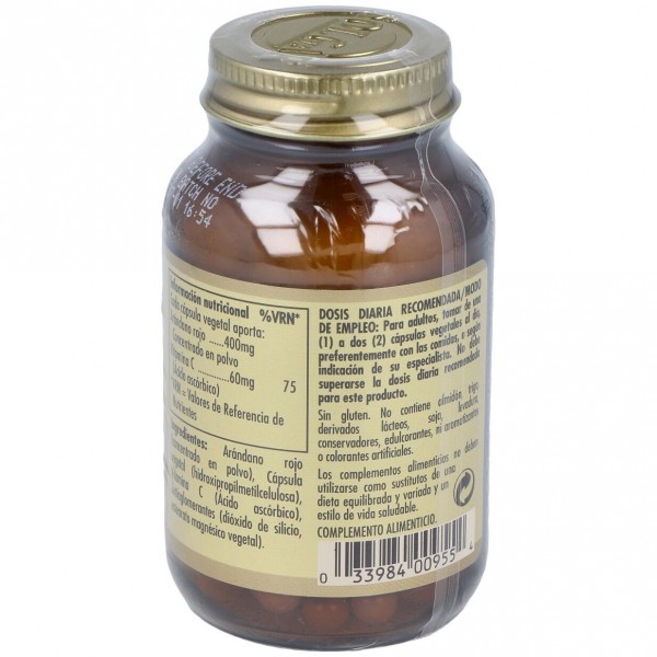 Arándano Rojo Vaccinium Macrocarpon 60 Cápsulas Vegetales