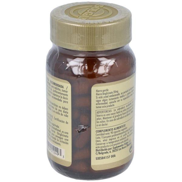 Hierro Gentletm Hierro Bisglicinato 90 Cápsulas Vegetales