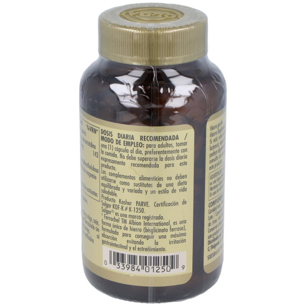 Solgar Hierro Gentle 20Mg Hierro Bisglicinato 180Vcaps