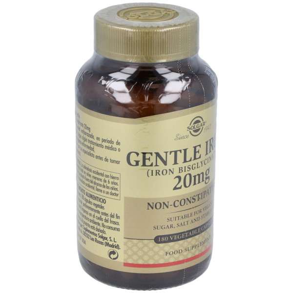 Solgar Hierro Gentle 20Mg Hierro Bisglicinato 180Vcaps