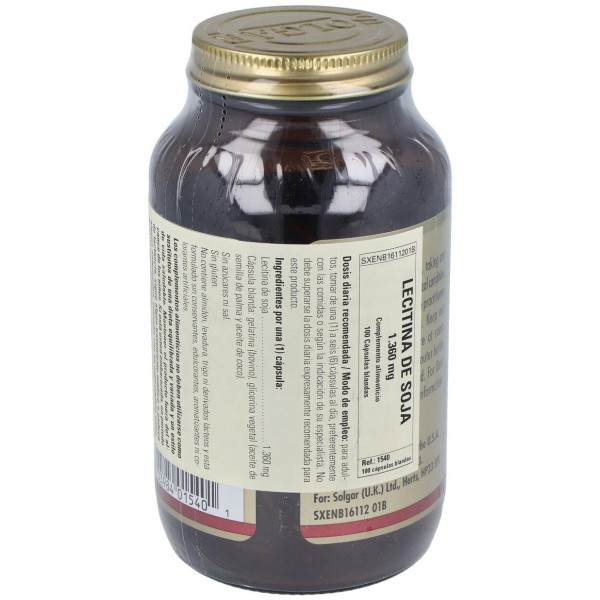 Solgar Lecitina 1360Mg 100 Cápsulas