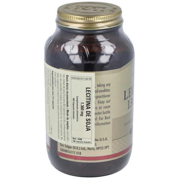 Solgar Lecitina 1360Mg 100 Cápsulas