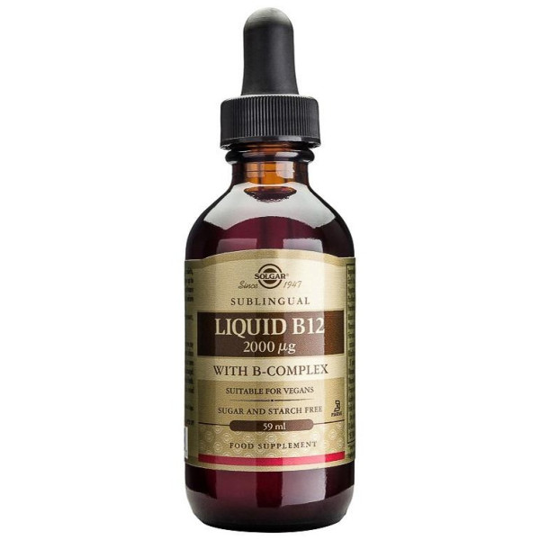 Solgar Vitamina B12 Líquida 2000Mcg Con B-Complex 59Ml