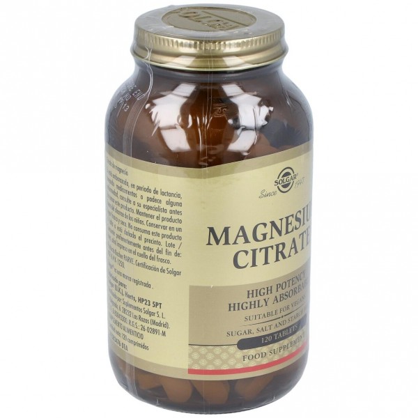 Solgar Citrato De Magnesio, 120 Comprimidos
