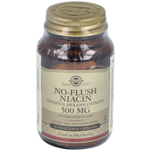 Niacina No Ruborizante 500Mg. 50Vegicaps