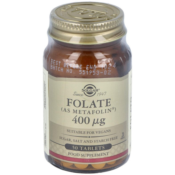 Solgar Folato Como Metafolin 400Mcg 50Comp