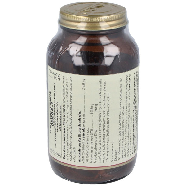 Omega-3 Triple Concentracion Cápsulas Blandas 100 U