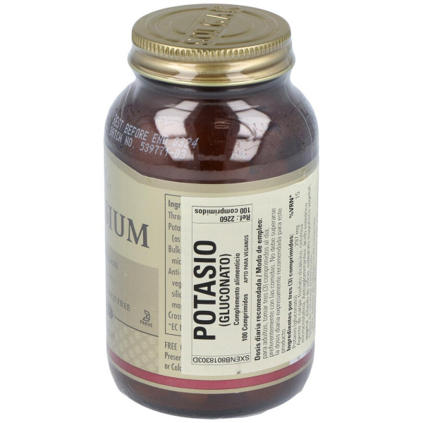 Solgar Gluconato Potasio 100 Comprimidos