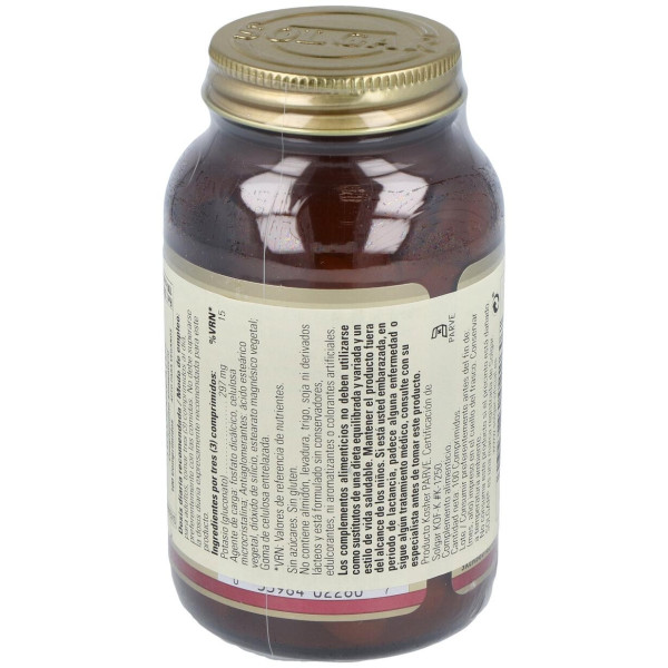 Solgar Gluconato Potasio 100 Comprimidos