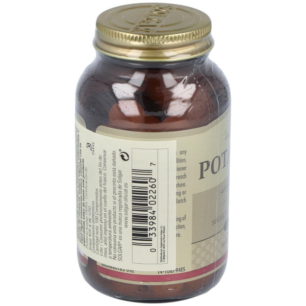 Solgar Gluconato Potasio 100 Comprimidos