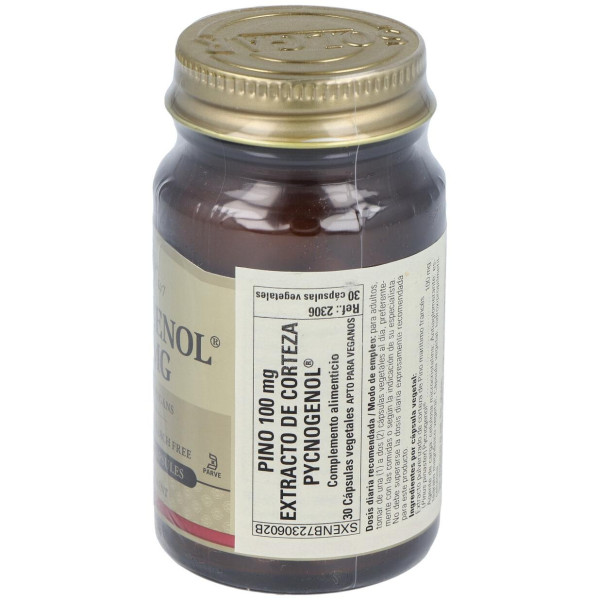 Solgar Pycnogenol 100Mg Extracto De Corteza De Pino 30Vcaps