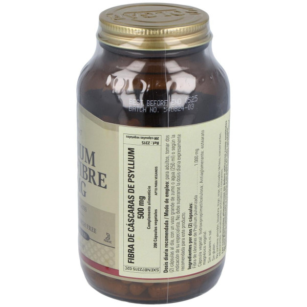 Solgar Fibra De Cáscara De Psyllium 500Mg 200Caps