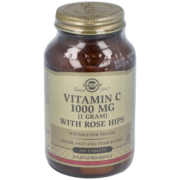 Vitamina C 1000Mg Rose Hips 100Comp.