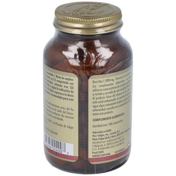 Vitamina C 1000Mg Rose Hips 100Comp.