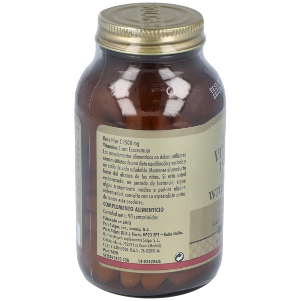 Solgar Vitamina C 1500Mg Con Escaramujo 90Comp