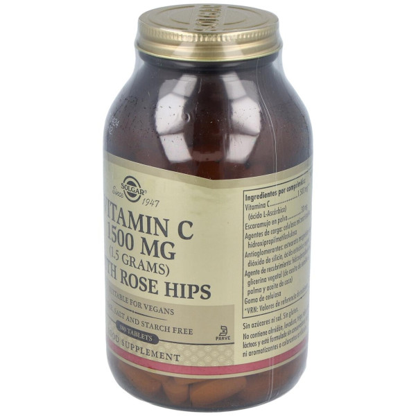 Solgar Rose Hips Vit C 1500Mg 180 Comprimidos
