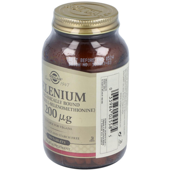Selenio 200Mcg (Sin Levadura) 250Comp