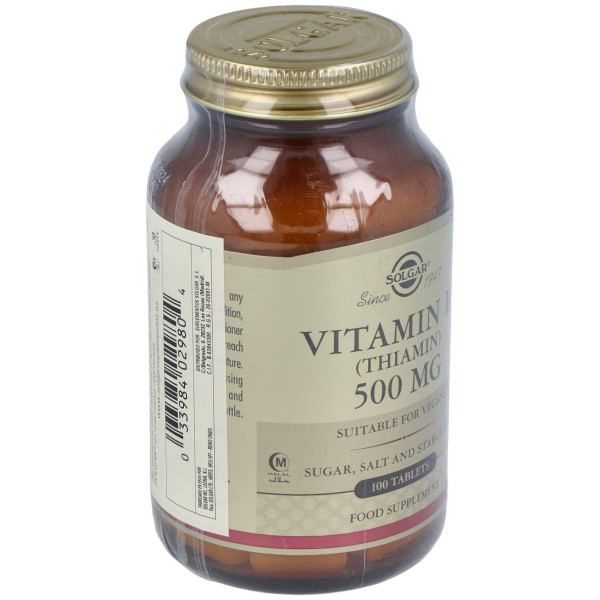 Vitamina B1 500 Mg Tiamina 100 Comprimidos