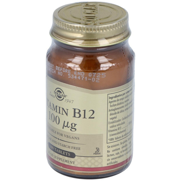 Vitamina B12 100 Μg Cianocobalamina 100 Comprimidos